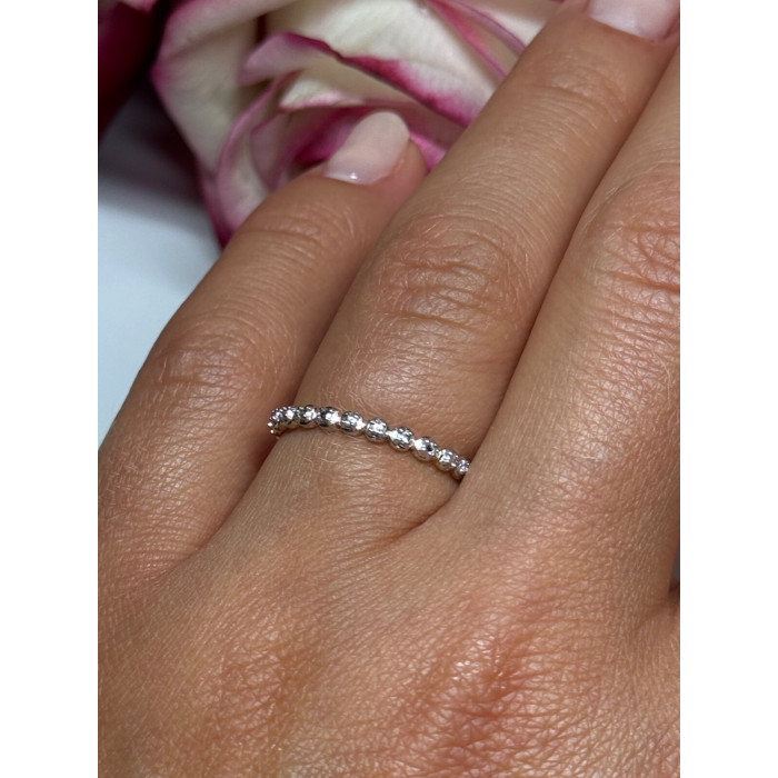 925 Sterling Silver Gold Plated CZ Ring Size 6