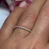 925 Sterling Silver Gold Plated CZ Ring Size 6