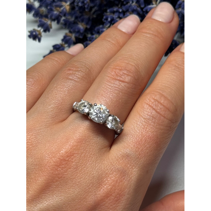925 Sterling Silver CZ Ring Size 7.5