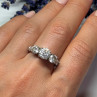 925 Sterling Silver CZ Ring Size 7.5
