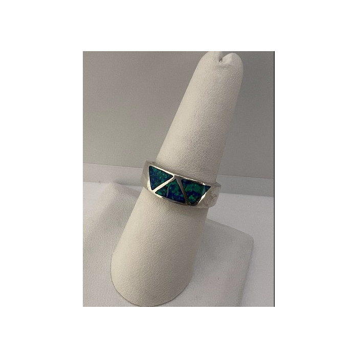 925 Sterling Silver & Opal Ring Size 7