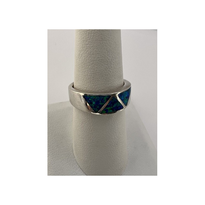925 Sterling Silver & Opal Ring Size 7
