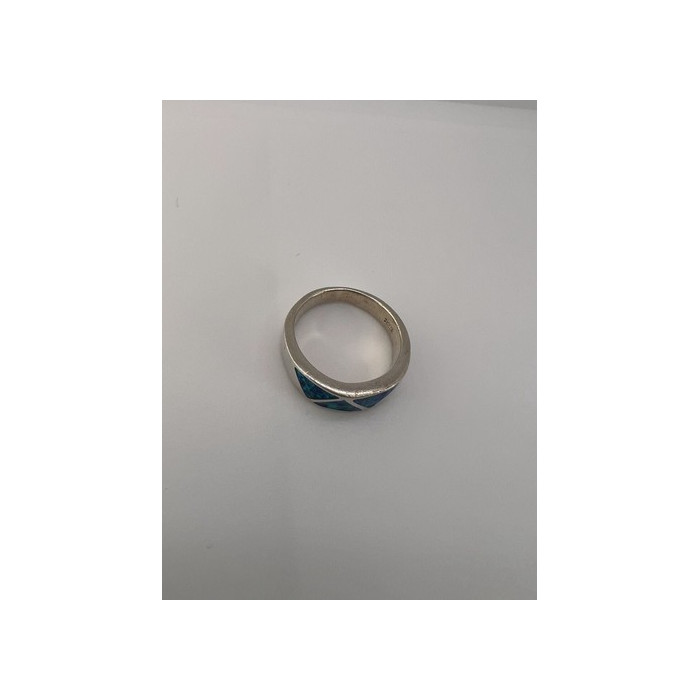 925 Sterling Silver & Opal Ring Size 7