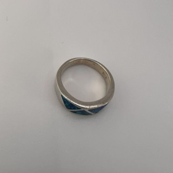 925 Sterling Silver & Opal Ring Size 7