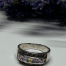 Vintage 925 Sterling Silver Tourmalines & Marcasite Ring Size 8