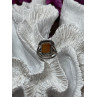 925 Sterling Silver Amber Ring Size 5
