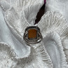 925 Sterling Silver Amber Ring Size 5