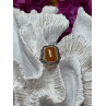 925 Sterling Silver Amber Ring Size 5