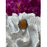 925 Sterling Silver Amber Ring Size 5