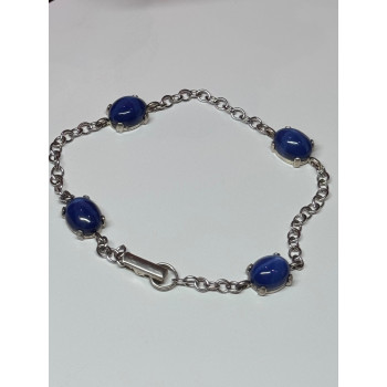 925 Sterling Silver Star Sapphire Bracelet Length 7.5
