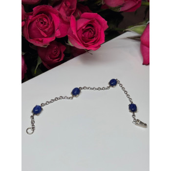 925 Sterling Silver Star Sapphire Bracelet Length 7.5