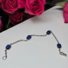 925 Sterling Silver Star Sapphire Bracelet Length 7.5