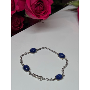 925 Sterling Silver Star Sapphire Bracelet Length 7.5