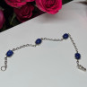 925 Sterling Silver Star Sapphire Bracelet Length 7.5