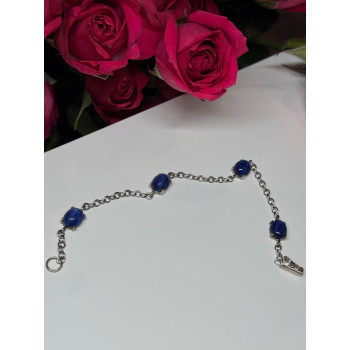 925 Sterling Silver Star Sapphire Bracelet Length 7.5