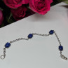 925 Sterling Silver Star Sapphire Bracelet Length 7.5