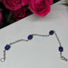 925 Sterling Silver Star Sapphire Bracelet Length 7.5