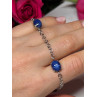 925 Sterling Silver Star Sapphire Bracelet Length 7.5