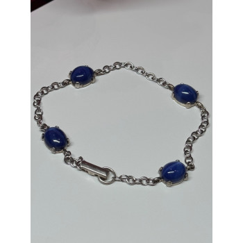 925 Sterling Silver Star Sapphire Bracelet Length 7.5
