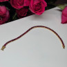 925 Sterling Silver Gold Plated Ruby Bracelet Length 7.5