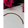 925 Sterling Silver Gold Plated Ruby Bracelet Length 7.5