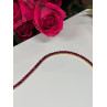 925 Sterling Silver Gold Plated Ruby Bracelet Length 7.5