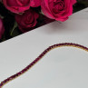 925 Sterling Silver Gold Plated Ruby Bracelet Length 7.5