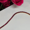 925 Sterling Silver Gold Plated Ruby Bracelet Length 7.5