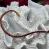 925 Sterling Silver Gold Plated Ruby Bracelet Length 7.5