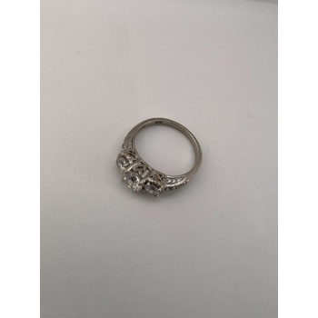 925 Sterling Silver & CZ Ring Size 8.5