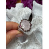 925 Sterling Silver Morganite & Pink Spinel Ring Size 7