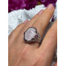 925 Sterling Silver Morganite & Pink Spinel Ring Size 7
