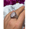 925 Sterling Silver Morganite & Pink Spinel Ring Size 7