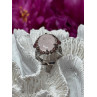 925 Sterling Silver Morganite & Pink Spinel Ring Size 7