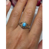 925 Sterling Silver Turquoise Ring Size 8