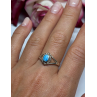 925 Sterling Silver Turquoise Ring Size 8