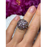 925 Sterling Silver Amethyst & Marcasite Ring Size 5