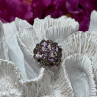 925 Sterling Silver Amethyst & Marcasite Ring Size 5