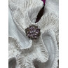 925 Sterling Silver Amethyst & Marcasite Ring Size 5