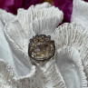 925 Sterling Silver Amethyst & Marcasite Ring Size 5