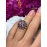 925 Sterling Silver Amethyst & Marcasite Ring Size 5