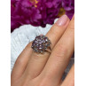925 Sterling Silver Amethyst & Marcasite Ring Size 5