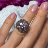 925 Sterling Silver Amethyst & Marcasite Ring Size 5