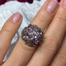 925 Sterling Silver Amethyst & Marcasite Ring Size 5