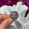925 Sterling Silver Amethyst & Marcasite Ring Size 5