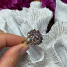 925 Sterling Silver Amethyst & Marcasite Ring Size 5