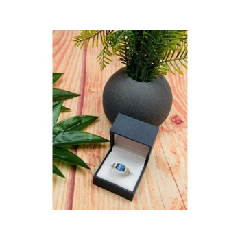 925 STERLING SILVER SPINEL & CZ RING SIZE 9