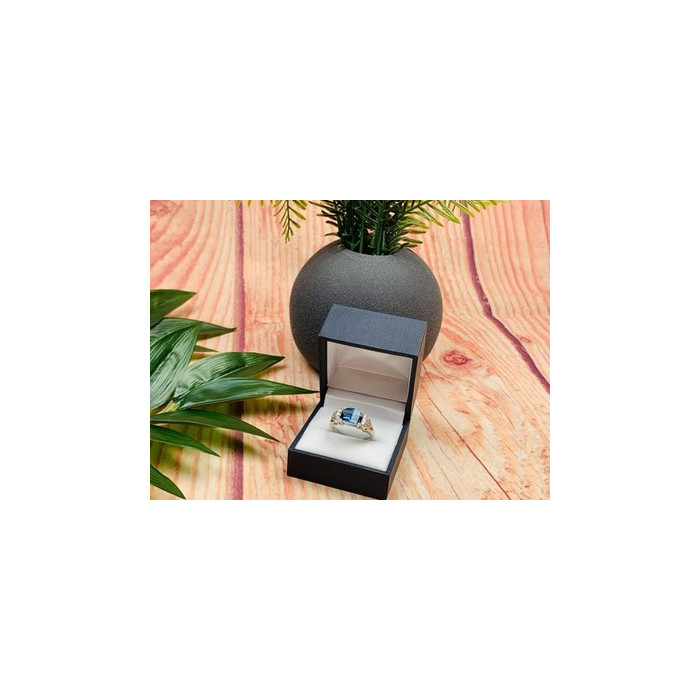 925 STERLING SILVER SPINEL & CZ RING SIZE 9