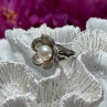 925 Sterling Silver Pearl & White Sapphire 