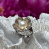 925 Sterling Silver Pearl & White Sapphire 